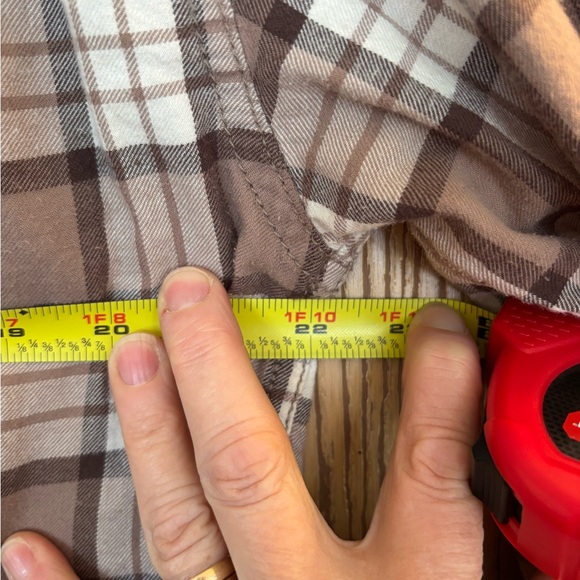 Weatherproof Vintage Label Light Brown Plaid Men's Shirt - Picture 10 of 11